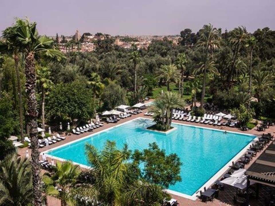 Poolblick aus dem Zimmer Hotel La Mamounia