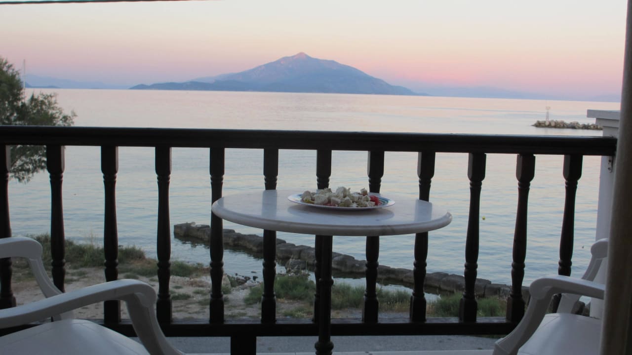 Sonnenuntergang vom Balkon Hotel Sunrise