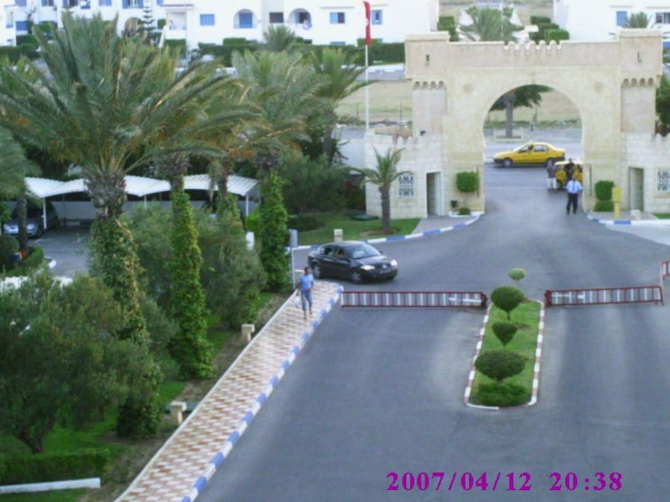 Bilck vom Turm am Hotel Eingang Mahdia Palace Thalasso