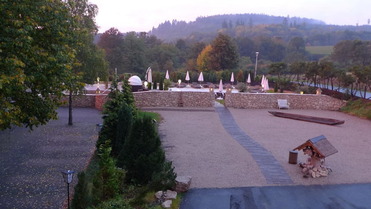 Blick auf den Pool Hotel Freund
