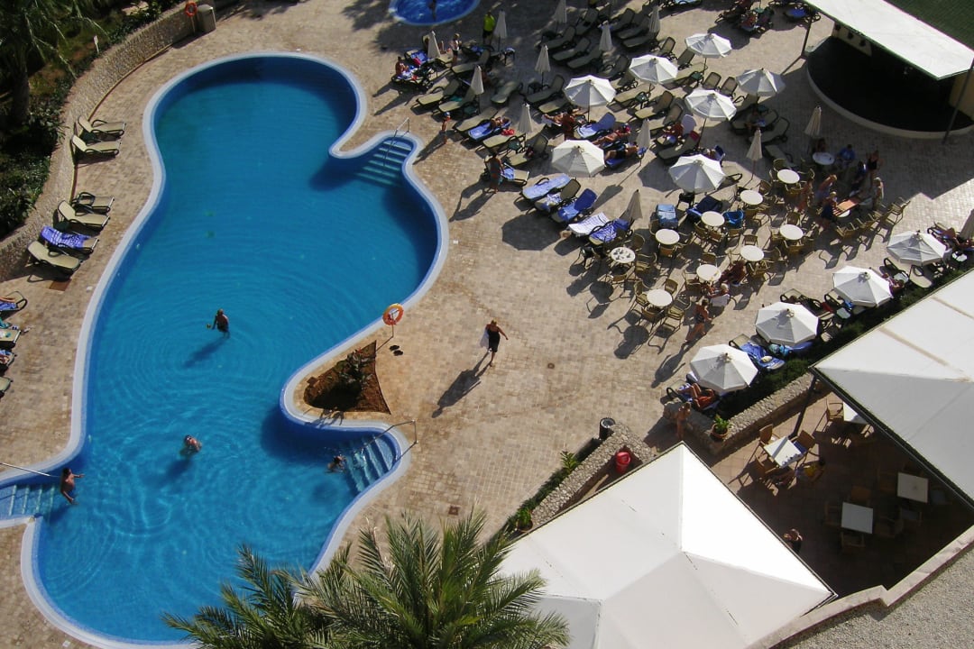 Blick vom Balkon 6 Stock auf den Pool Welikehotel Marfil Playa