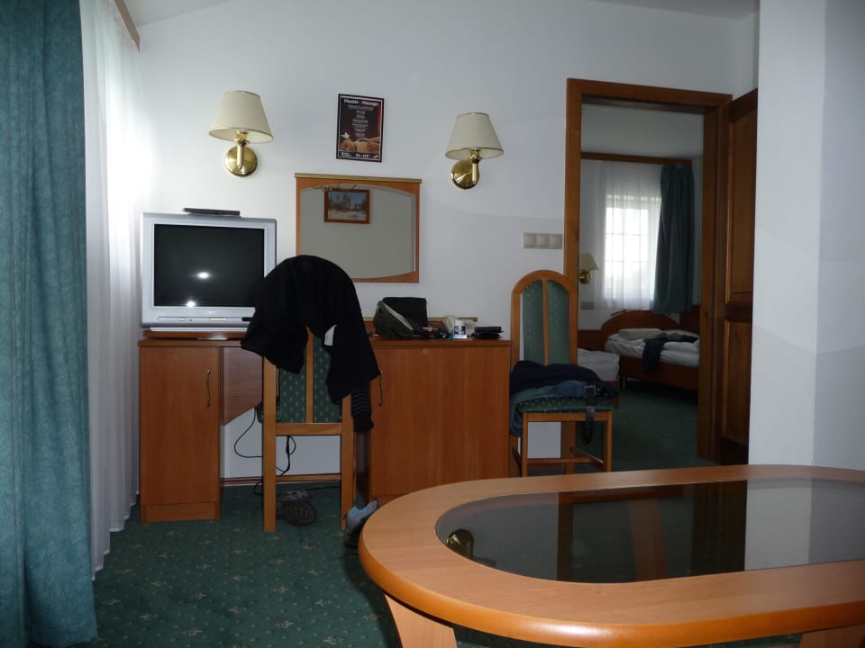 Wohnzimmer des Appartements im Haupthaus Hotel Spindlerova Bouda