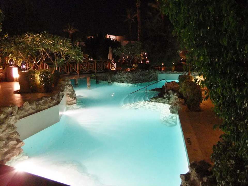 Pool 2 by night Ghazala Gardens