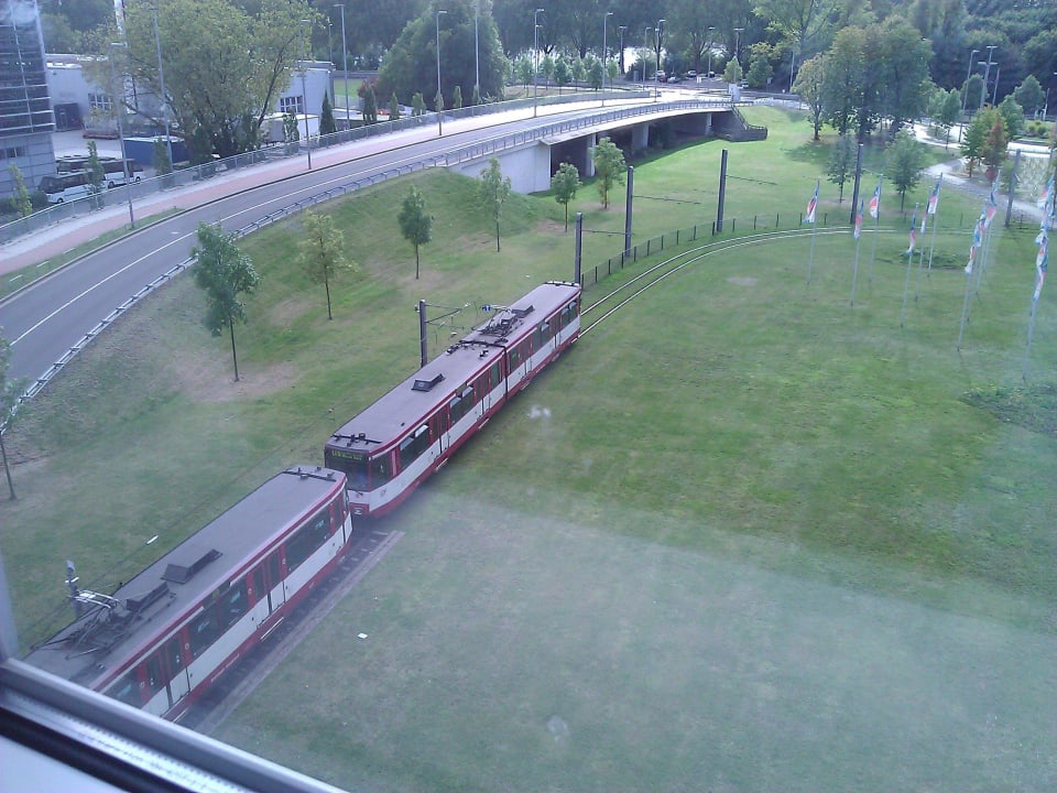 Blick aus dem Zimmer im 3. OG Hotel Tulip Inn Düsseldorf Arena