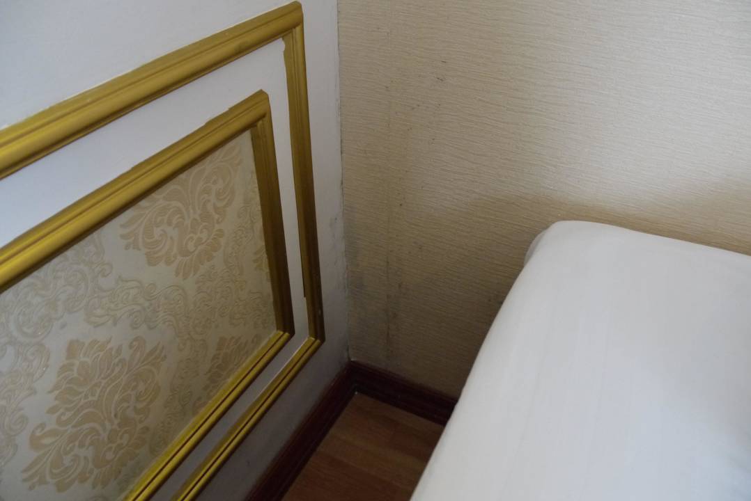 Mould near bed in room 602 Hotel Thaison Palace