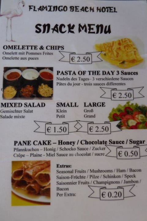 Snackarte  PrideInn Flamingo Beach Resort & Spa