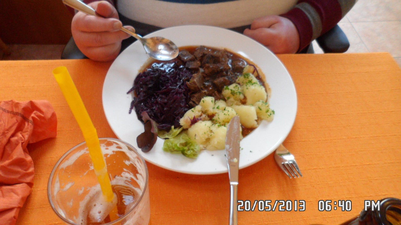 Das Essen von meinen Mann am letzten Abend Hotel Hanse-Kogge