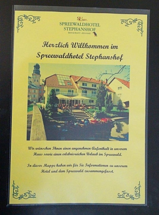 Willkommensmappe Spreewaldhotel Stephanshof