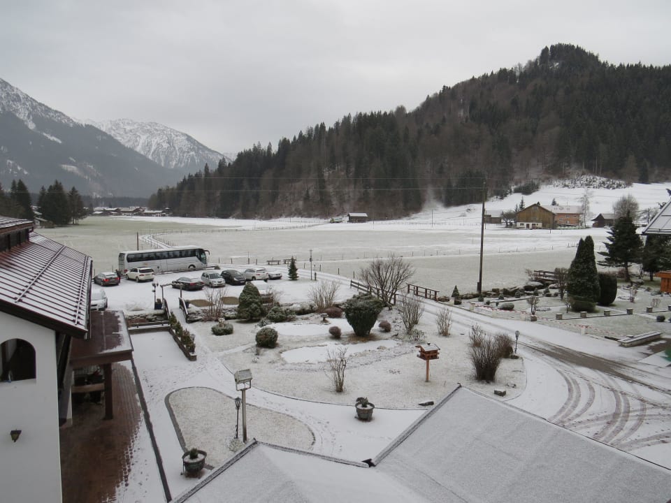 Blick vom Balkon am nächsten Morgen Wohlfühlhotel Frohsinn