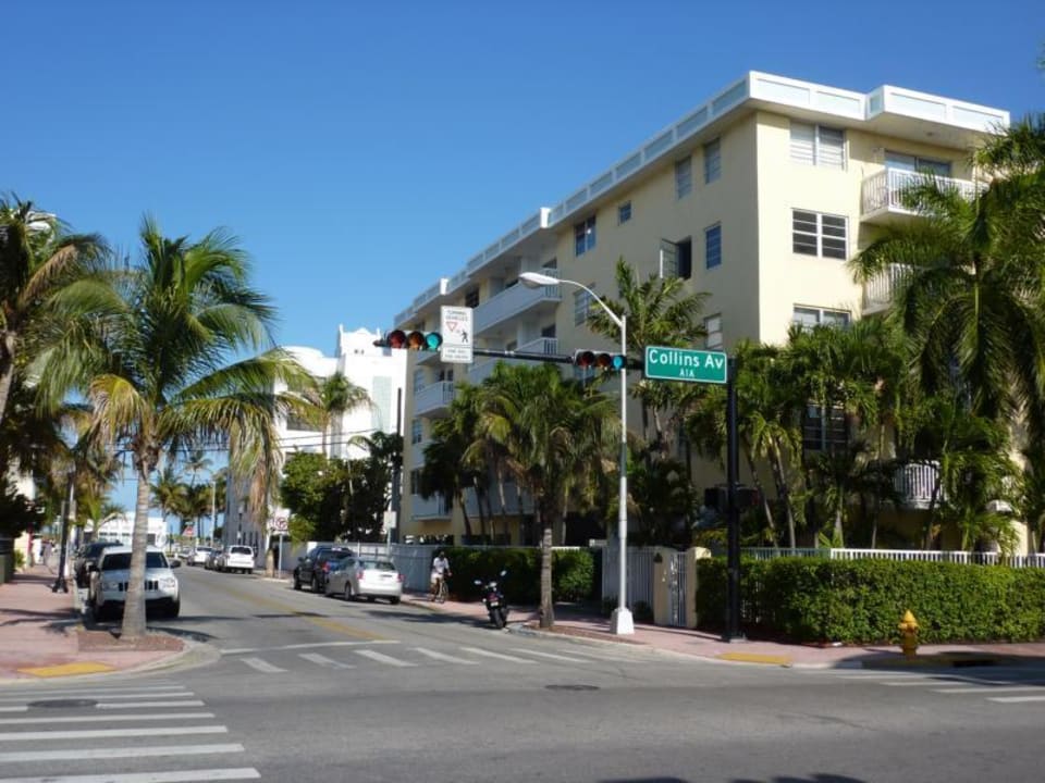 Um die Ecke geht ist der Ozean Dr. im Hintergrund The President Hotel