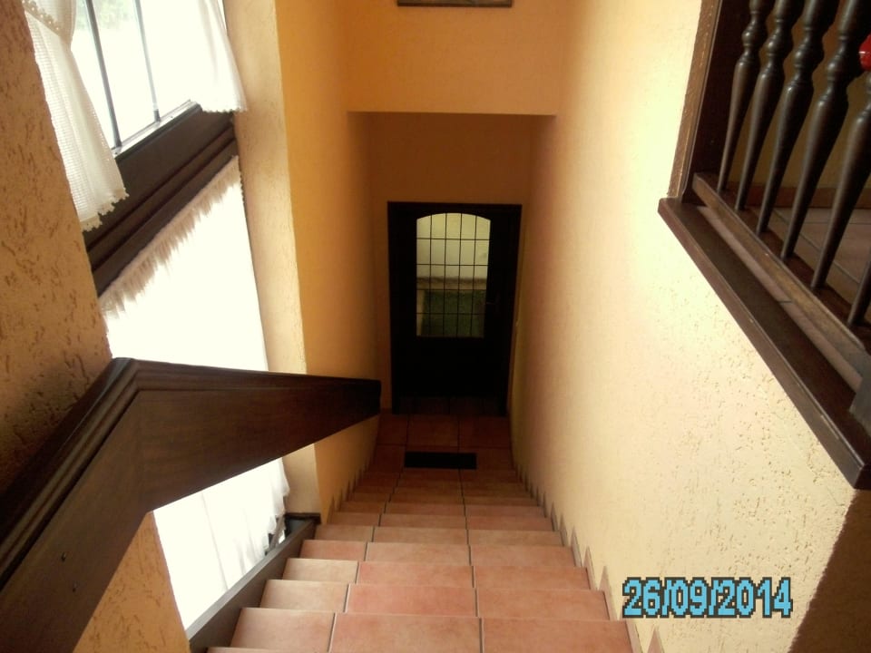 Treppe zum Ausgang,Gaststube und Rezeption Landhaus im kühlen Grunde