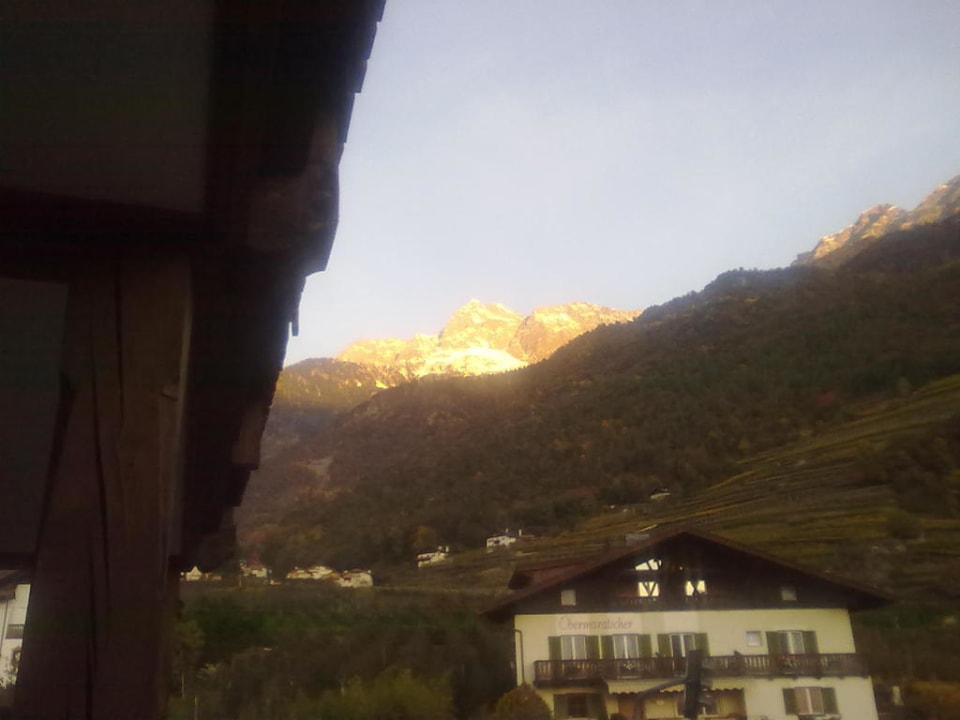 Blick vom Balkon  Kulturhotel Maratscher