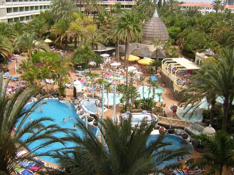 Ruhepool vom Balkon aus Abora Buenaventura by Lopesan Hotels