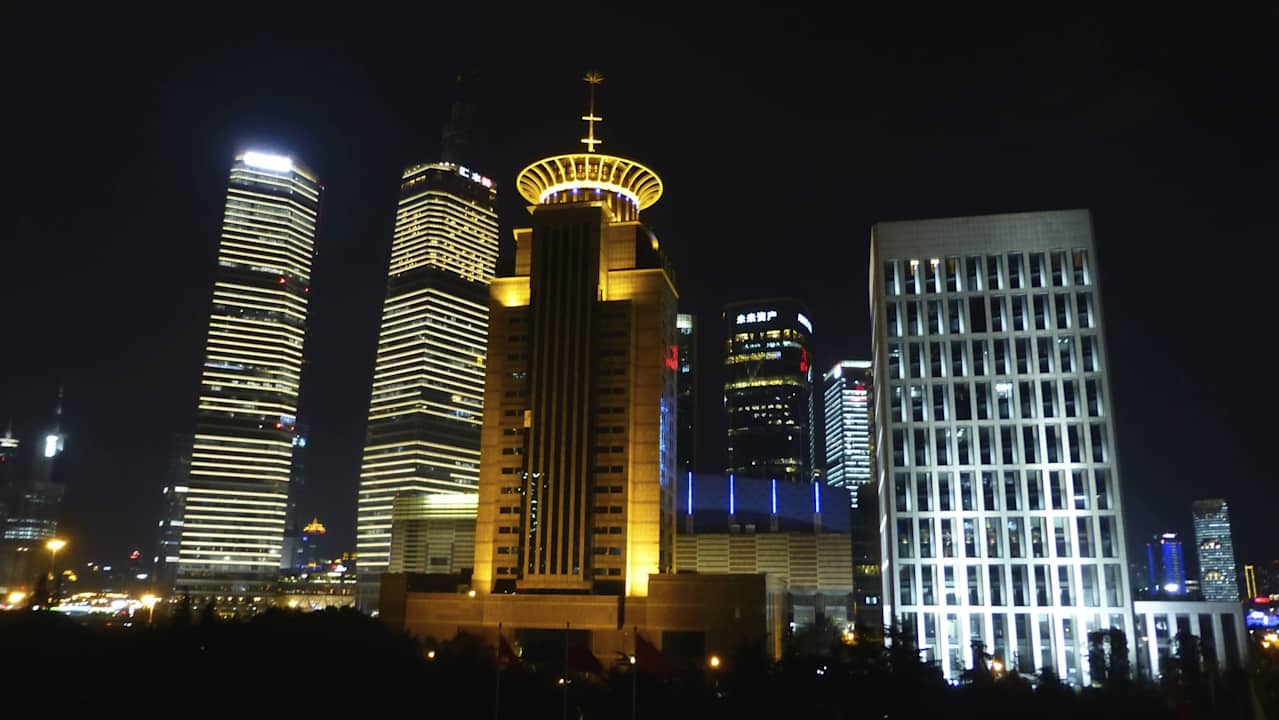 Blick aus dem Fenster geradeaus Oriental Riverside Bund View Hotel Shanghai