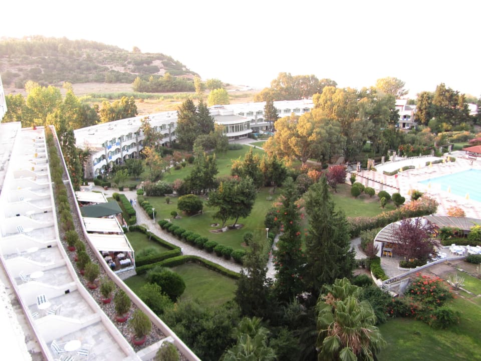 Widok na ogród Hotel Athos Palace