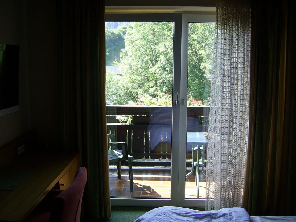 Blick zur Balkontür Hotel Zinkenbachmühle