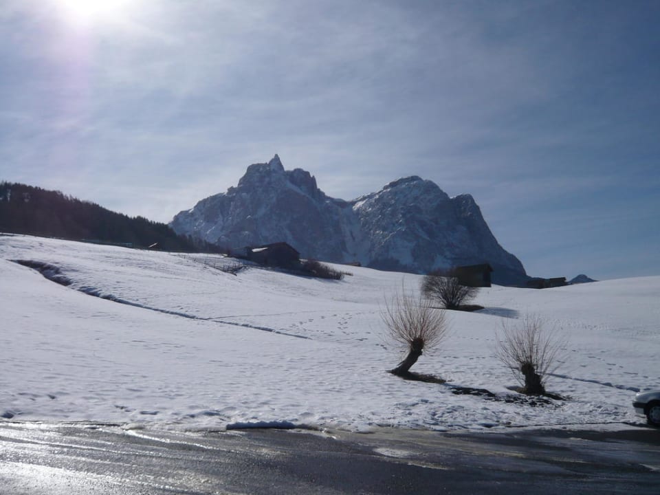 Ausblick zum Schlern Hotel Roßlaufhof