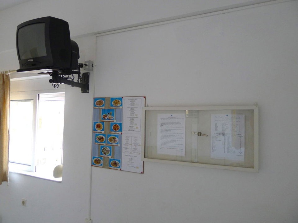 Fernseher, Speisekarte und Infos Hotel Happy Days