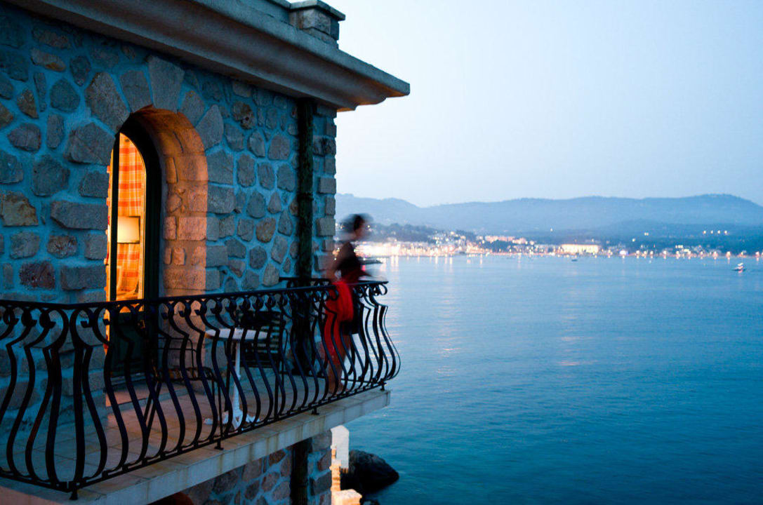 Blick auf Zimmerbalkon Delos Hotel Ile de Bendor