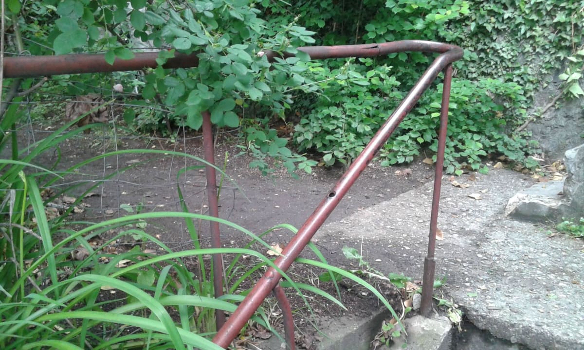 Wackeliges Geländer Haus Panorama