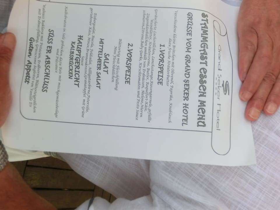 Stammgästeessen Grand Seker Hotel