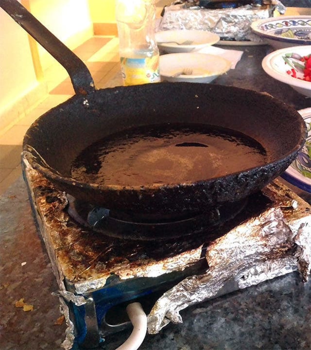 Spiegel-und Rühreier-Pfanne am Morgen Calimera Yati Beach