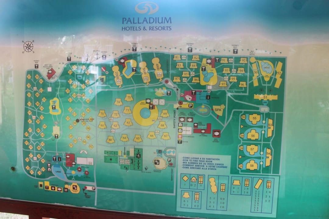 Hotel-Übersichtsplan Grand Palladium Select Bávaro Resort & Spa