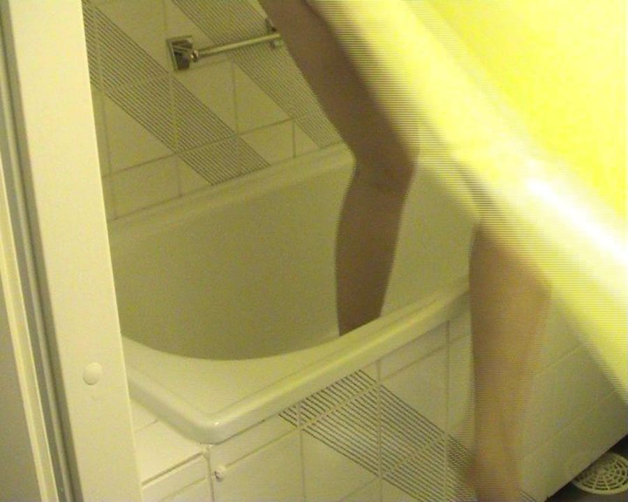 Bad mit Duschvorhang AZIMUT Hotel Moscow Olympic