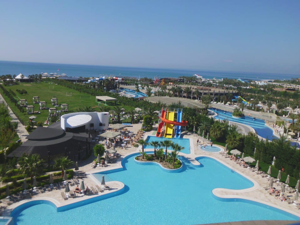 Blick von unserer Terrasse Melas Lara Hotel