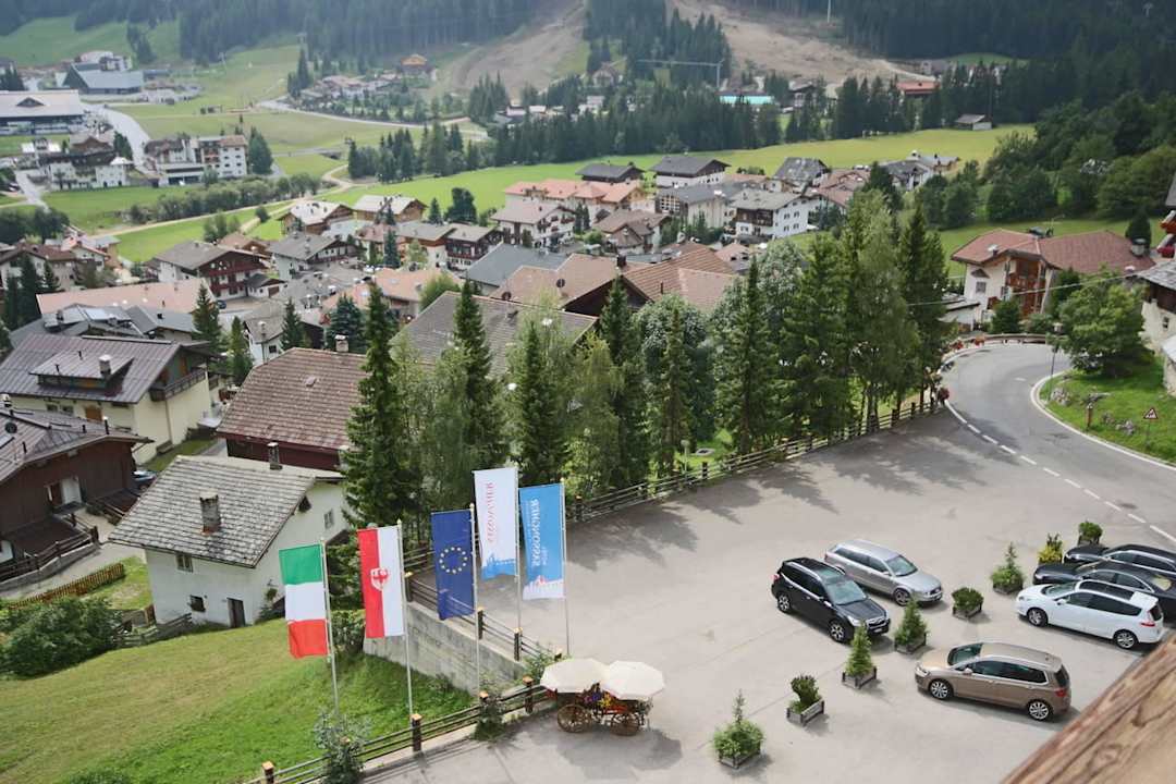 Ausblick auf Corvara Hotel Sassongher