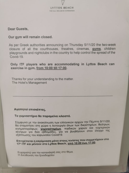 Sport & Freizeit Lyttos Beach Hotel