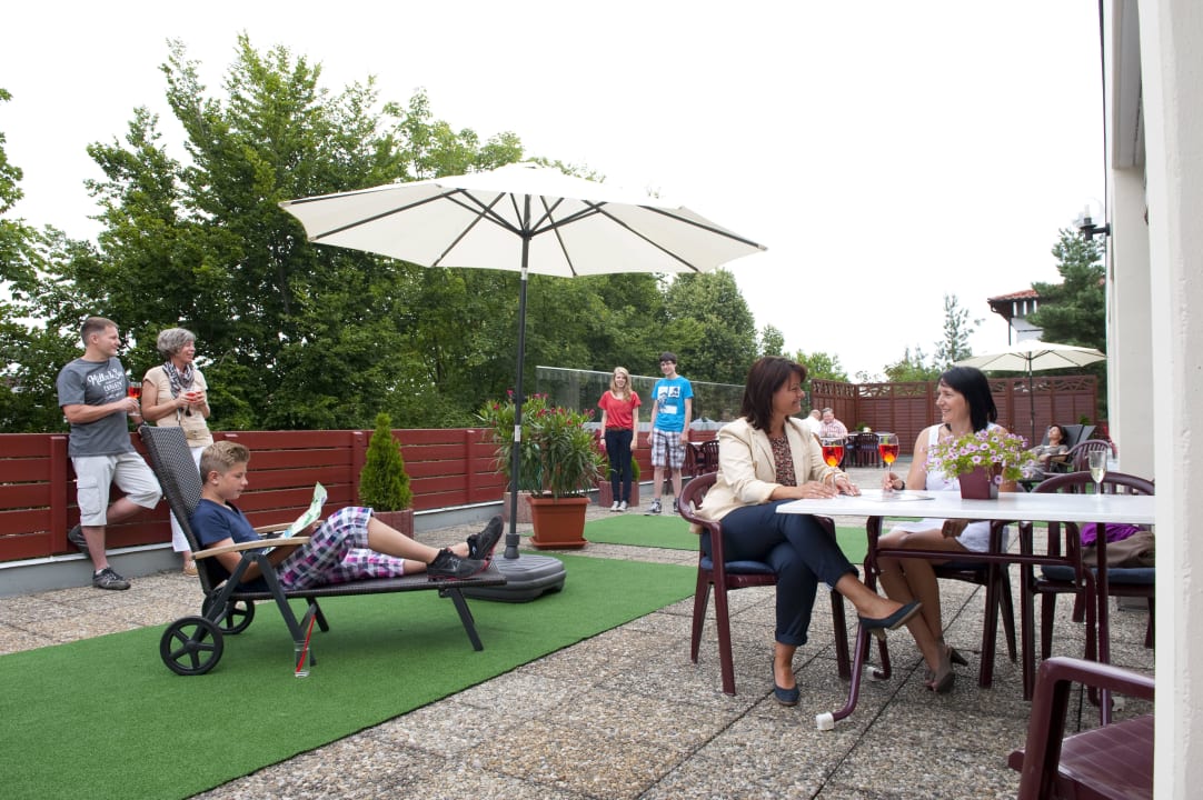 Dachterrasse im 3. OG Appartementhotel Chalet Swiss