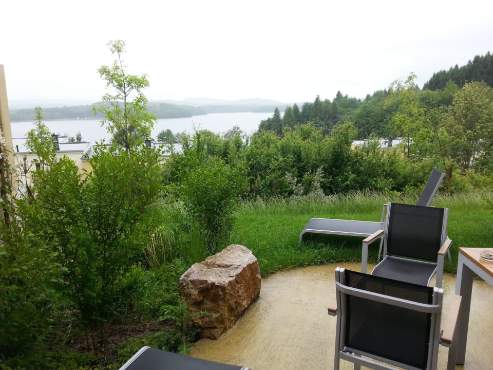 Terrassenblick auf den See Center Parcs Park Bostalsee