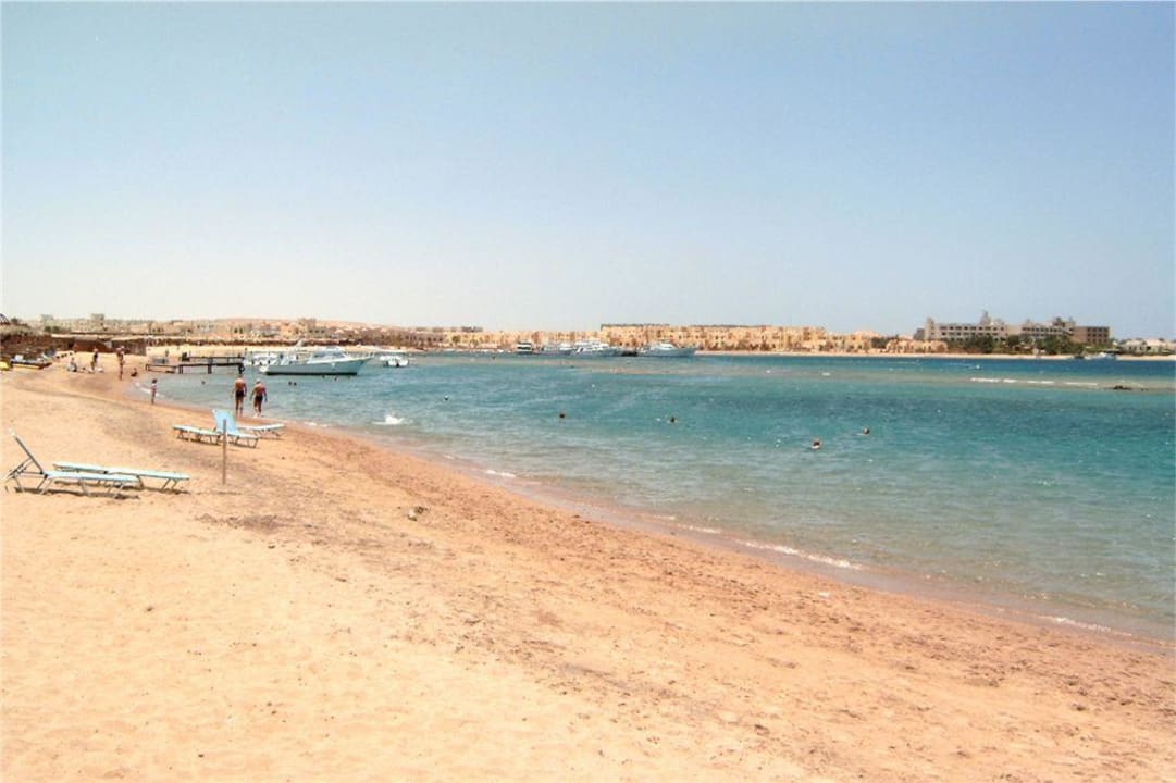 Blick von Strandabschnitt Makadi-Oasis richtung Norden (zum Jaz Makadi Oasis Resort