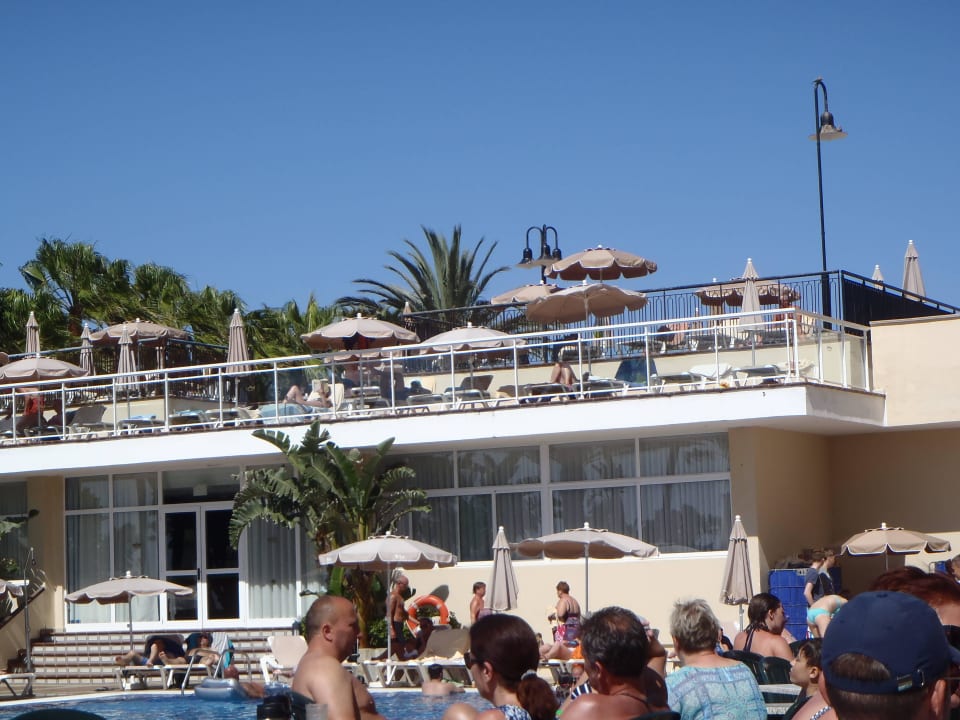 Dachterrasse (meist überfüllt ab 6 Uhr) Hotel Riu Oliva Beach - Hotel