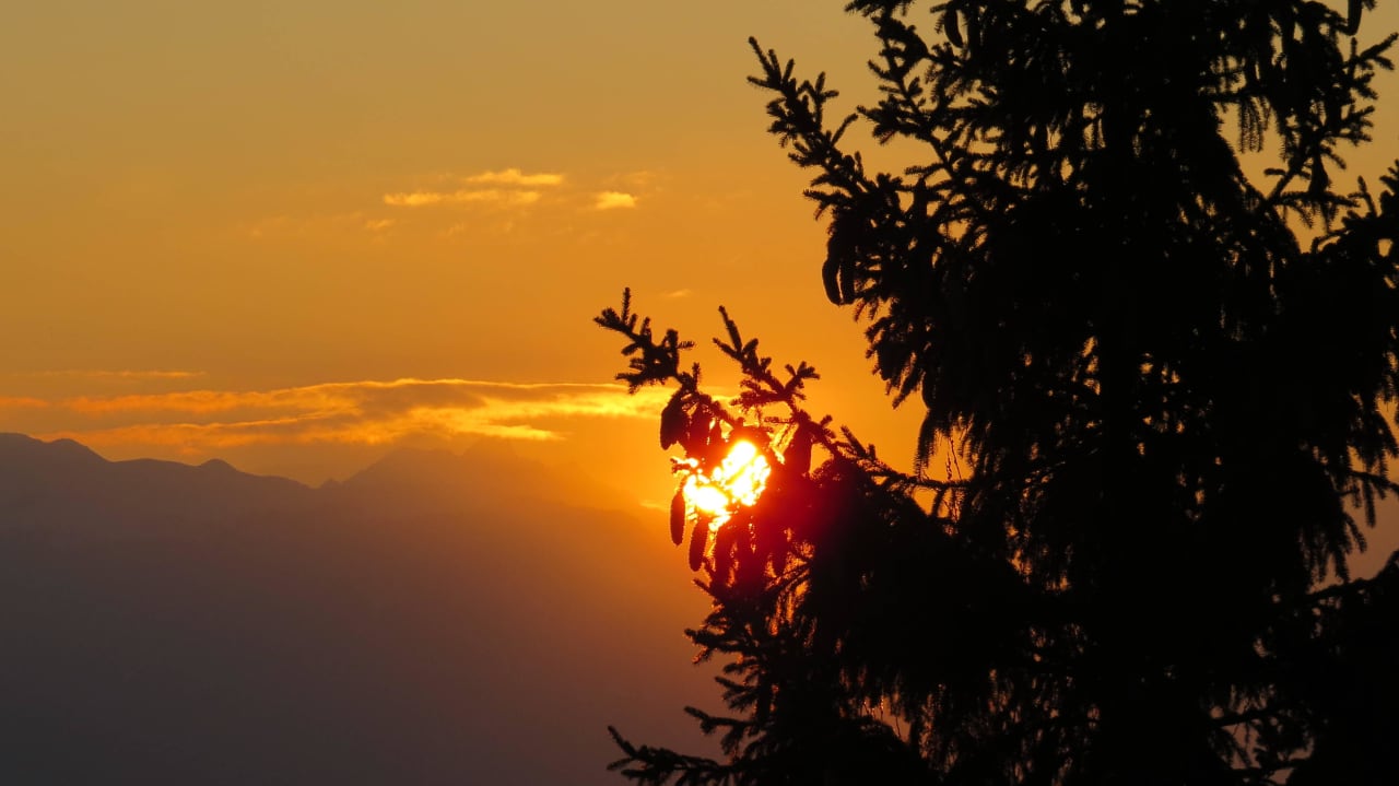 Abendstimmung vom Balkon Hotel Inntaler Hof