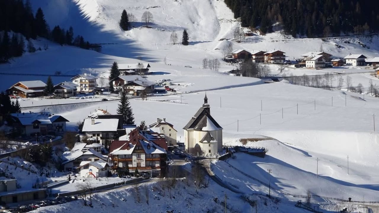 Blick aufs Hotel in Ridnaun Sonklarhof