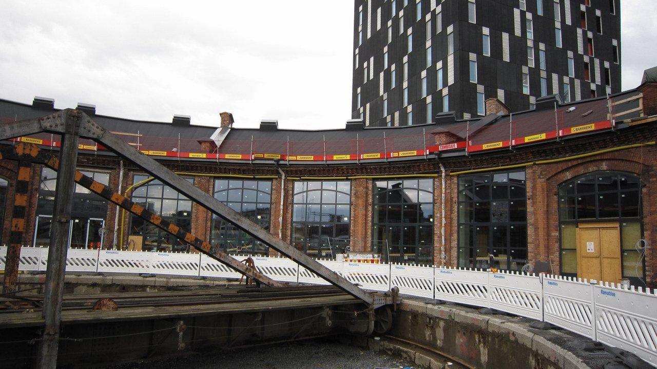 Entrance under construction Solo Sokos Hotel Torni Tampere