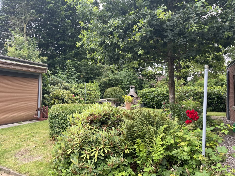 Gartenanlage Gästehaus Lodge Fockbek