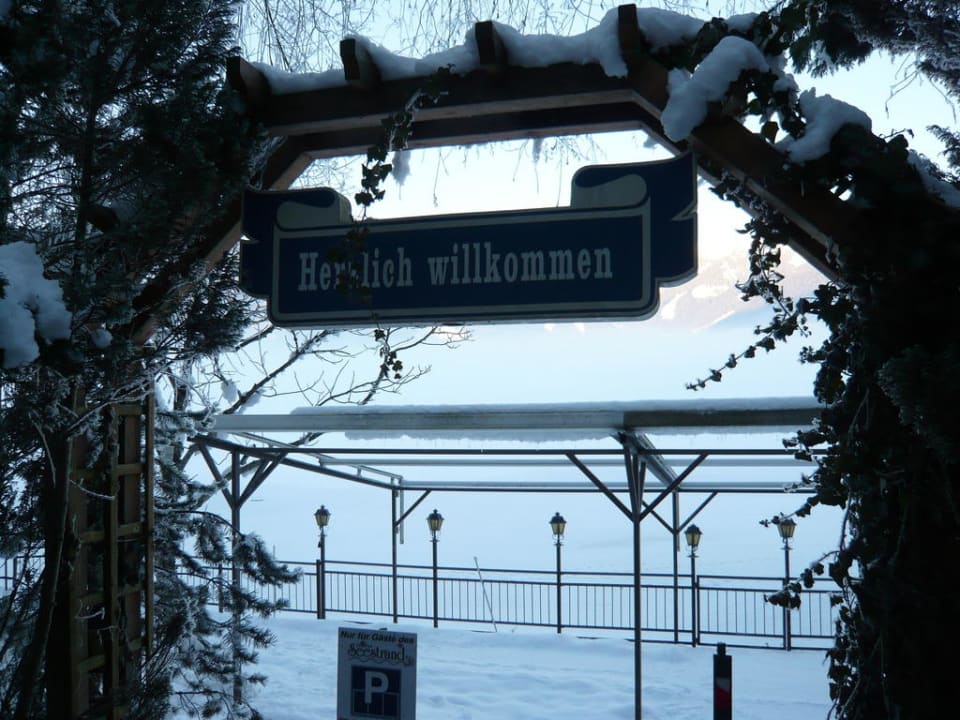 Eingang zur Seeterrasse Hotel Garni Seestrand