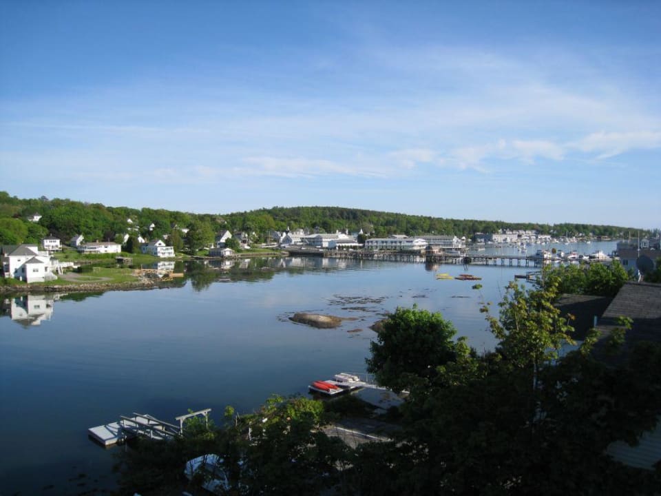 Die Bucht von der Veranda im 3.Stock aus gesehen Hotel Harborage Inn