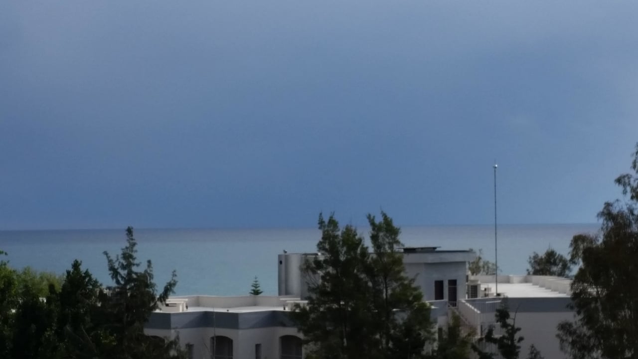 Vom Balkon mit Meerblick fotografiert Hotel Botanik Platinum