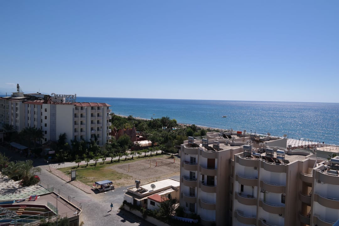 Zimmerausblick vom Balkon Hotel Royal Garden Beach