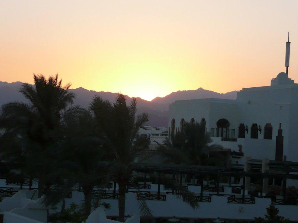 Sonnenuntergang vom Balkon aus Sharm Resort