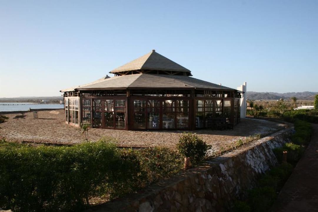 Restaurant mit Blick auf das Hausriff Three Corners Equinox Beach Resort