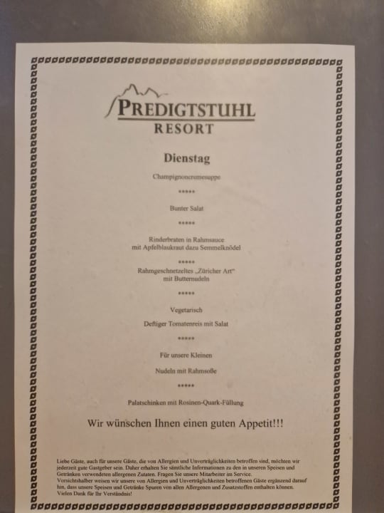 Gastro Predigtstuhl Resort