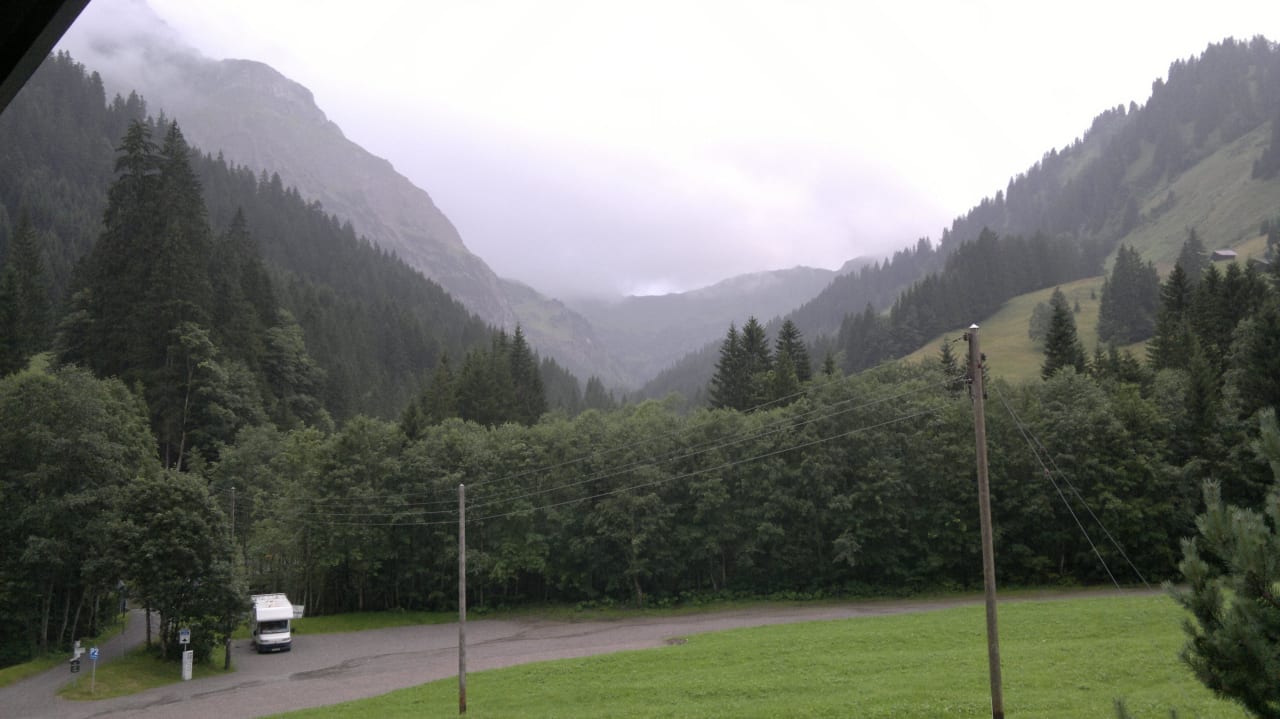 Blick vom Balkon Gasthof Norishütte