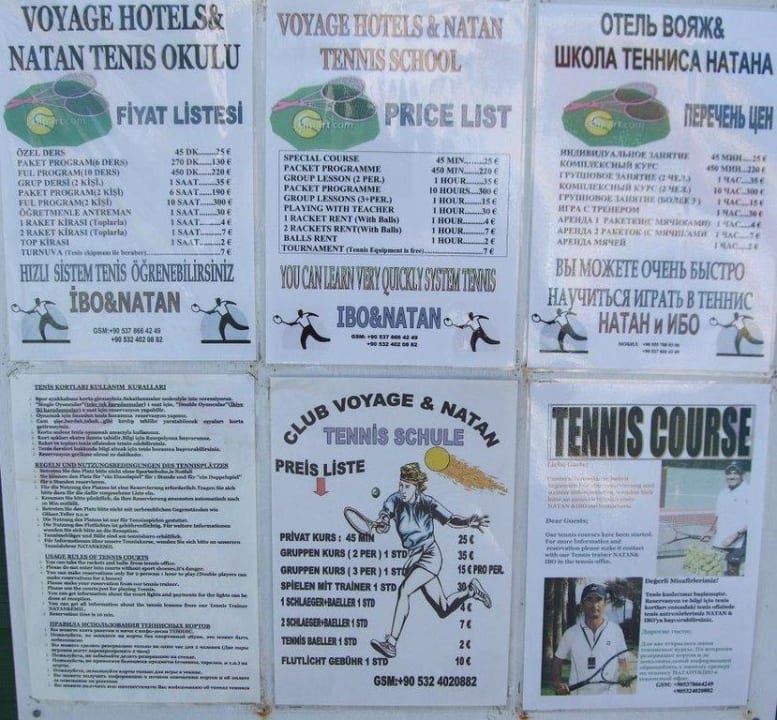 Preise für Tennis Voyage Belek Golf & Spa