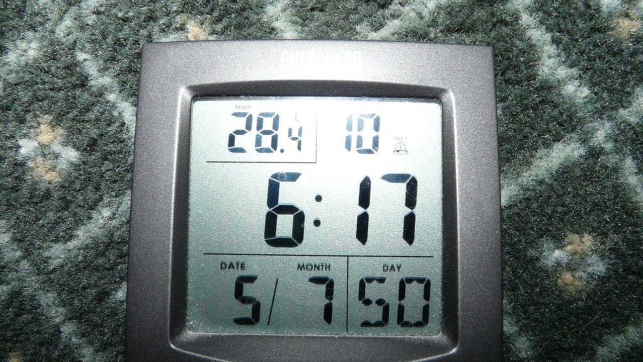 Morgends 6:17 schon 28,4 Grad im Zimmer VONRESORT Golden Coast