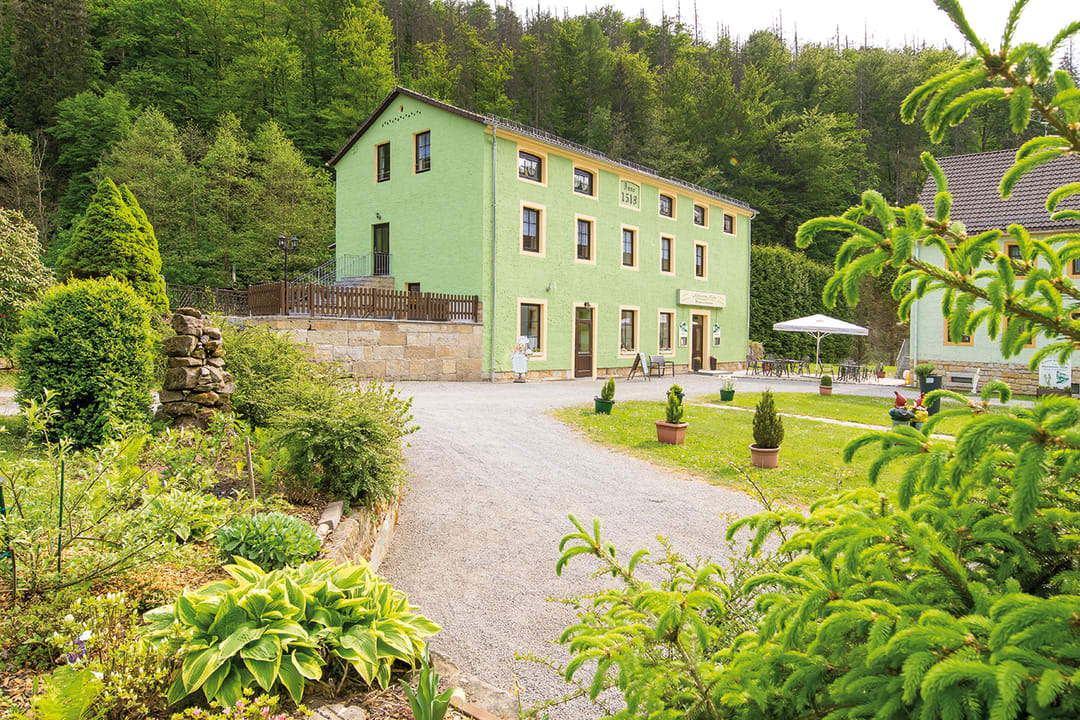 Außenansicht Pension Mittelndorfer Mühle